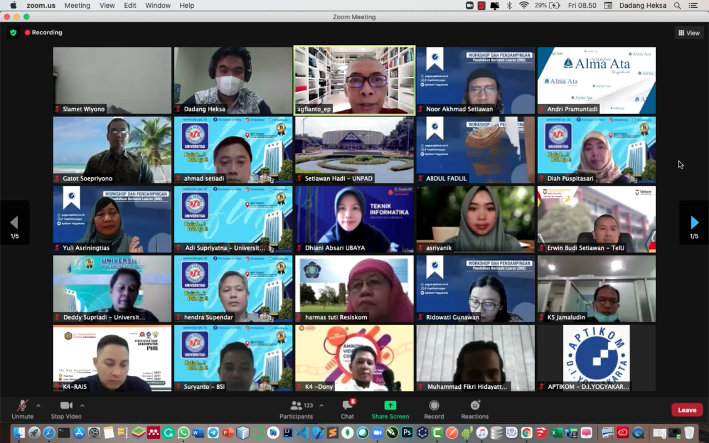 Dosen SI mengikuti kegiatan Workshop OBE oleh Asosiasi Pendidikan Tinggi Informatika dan Komputer (APTIKOM)