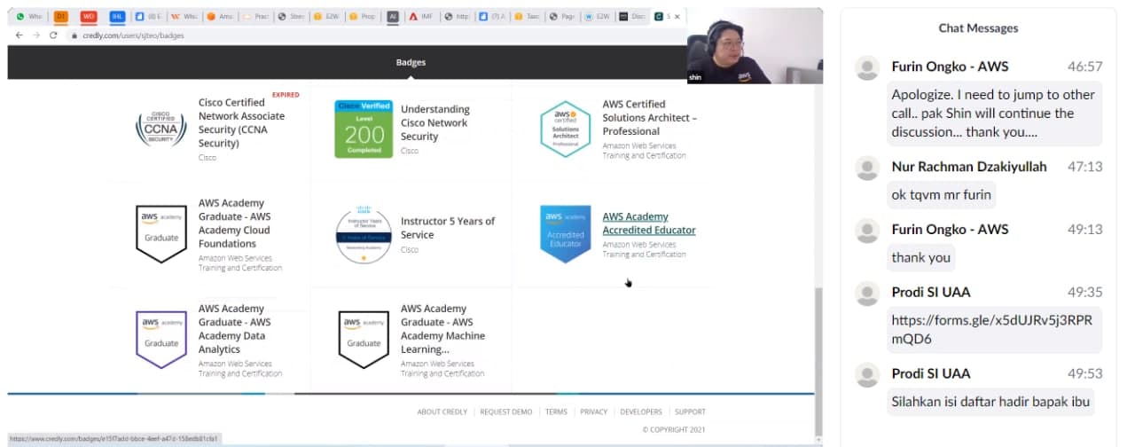 Prodi SI Mengadakan Workshop Kurikulum Eksternal dengan AWS