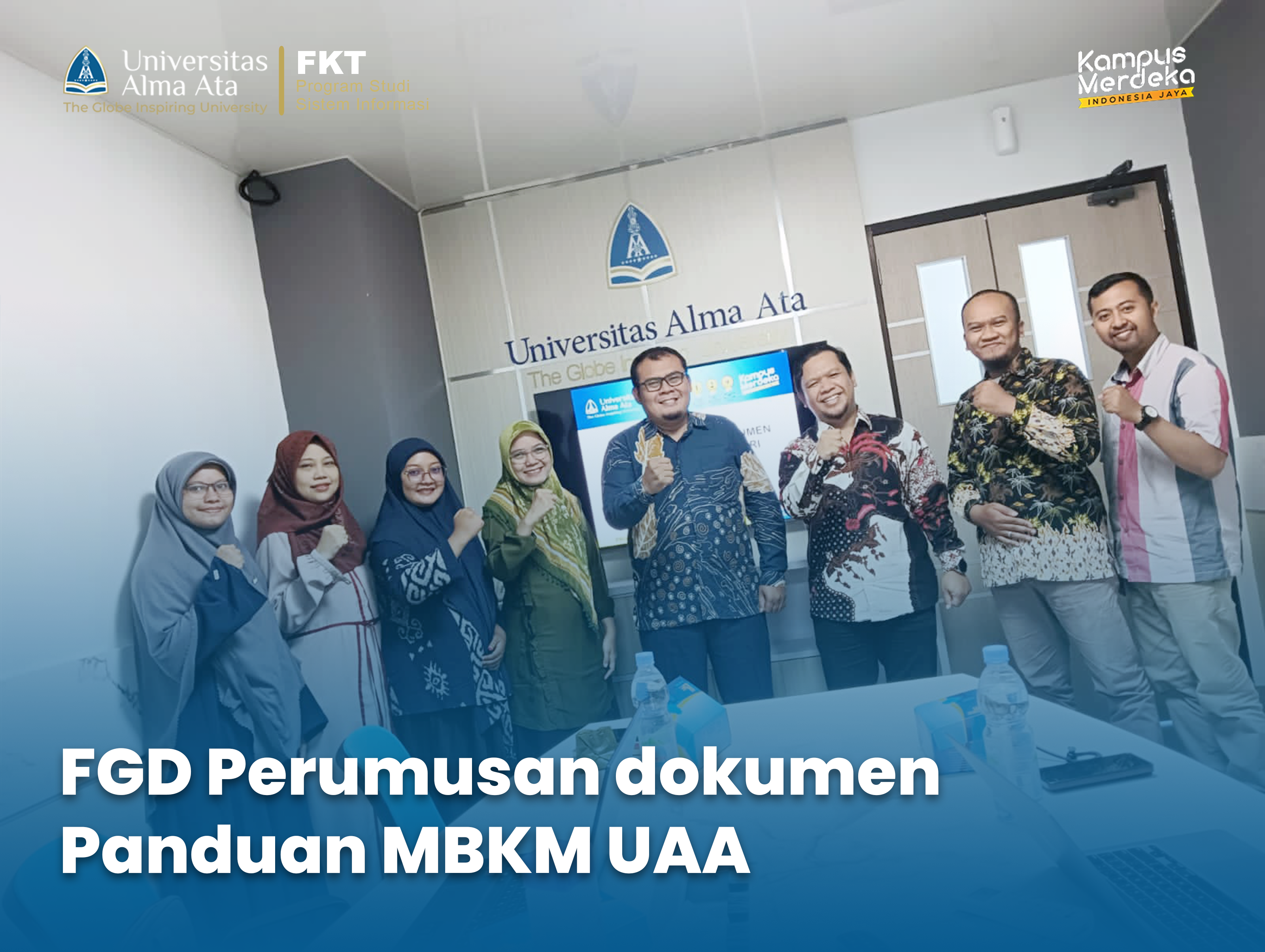 University of Alma Ata’s Information System Lecturers Attend Invitation for Discussion on Formulating MBKM Guidelines