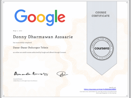 Course Certificate – Kristianto