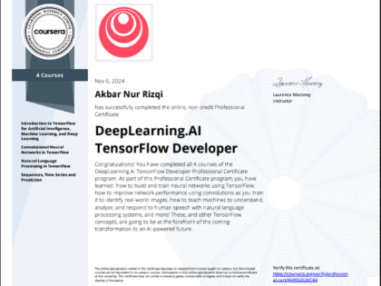 Deep Learning Certificate – Akbar Nur Rizqi