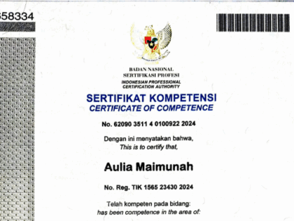 Sertifikat Aplikasi Perkantoran